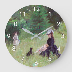 Berthe Morisot - In a Park / Dans le parc Large Clock