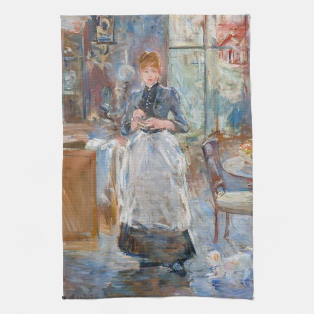 Berthe Morisot - In the Dining Room Kitchen Towel (Vertical)