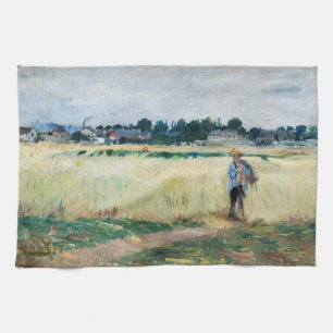 Berthe Morisot - In the Wheatfield at Gennevillier Kitchen Towel