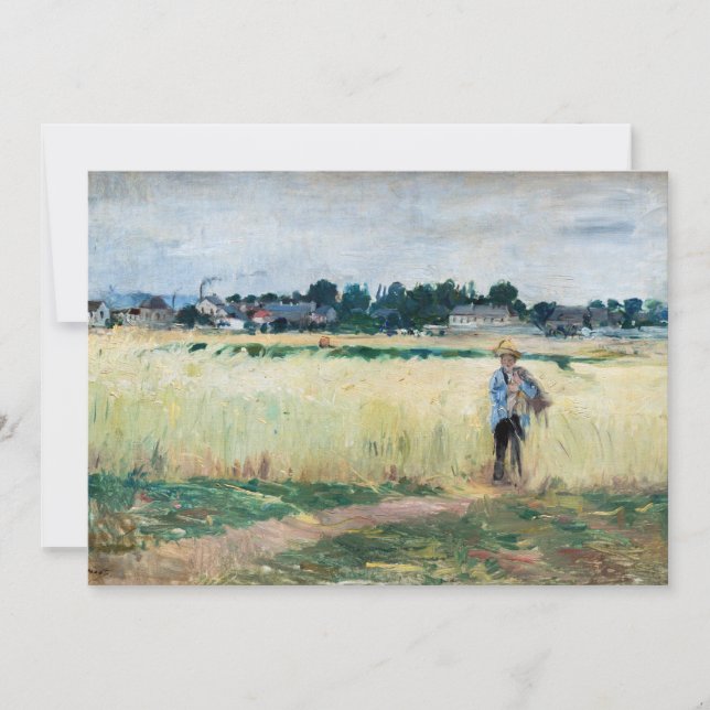 Berthe Morisot - In the Wheatfield at Gennevillier Thank You Card (Front)