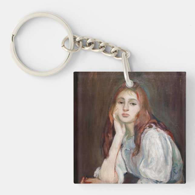 Berthe Morisot - Julie Daydreaming Keychain (Front)