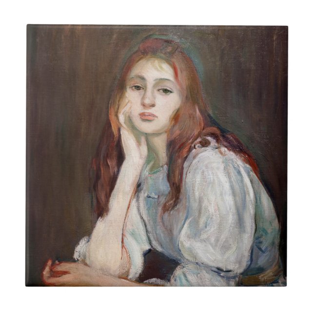 Berthe Morisot - Julie Daydreaming Tile (Front)