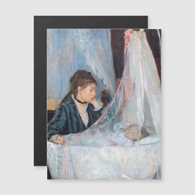 Berthe Morisot - La carte magnétique du berceau (Devant / Derrière)