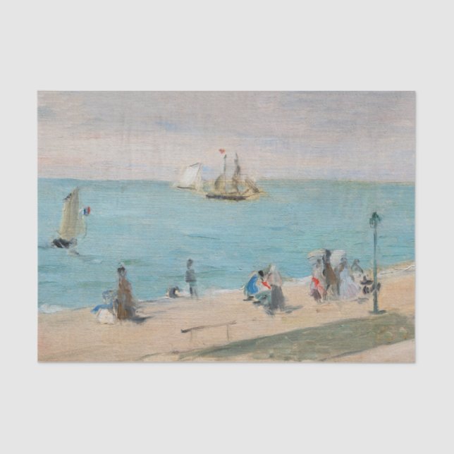 Berthe Morisot - On the Beach, Les Petites-Dalles Tissue Paper (Front)