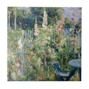 Berthe Morisot - Roses Tremieres / Hollyhocks Tile