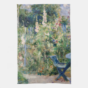 Berthe Morisot - Roses Tremieres Kitchen Towel