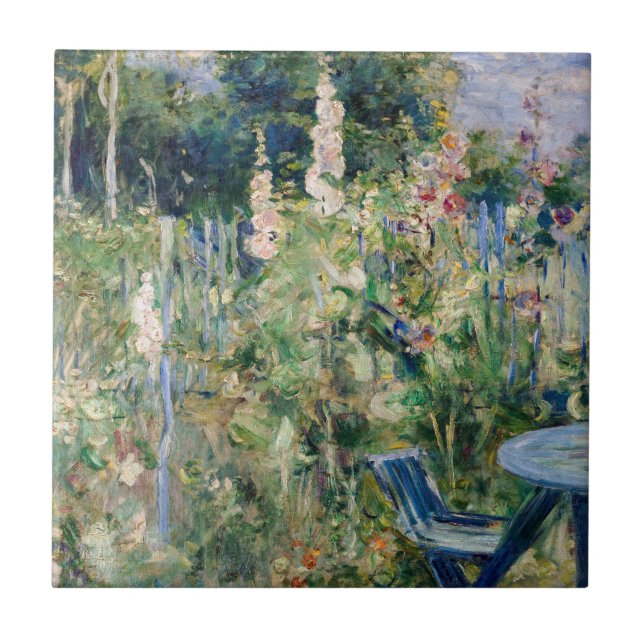 Berthe Morisot - Roses Tremieres Tile (Front)