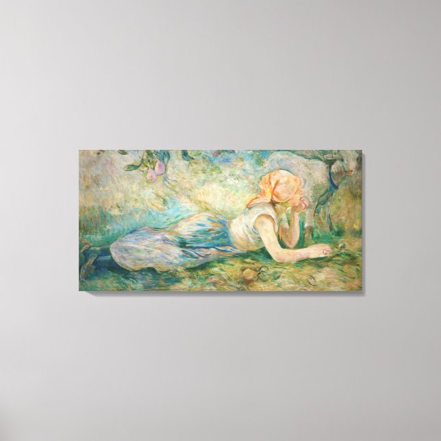 Berthe Morisot - Shepherdess Resting Canvas Print (Front)