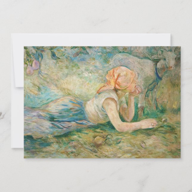 Berthe Morisot - Shepherdess Resting Invitation (Front)