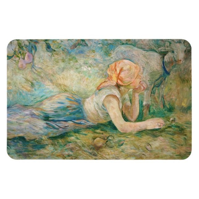 Berthe Morisot - Shepherdess Resting Magnet (Horizontal)
