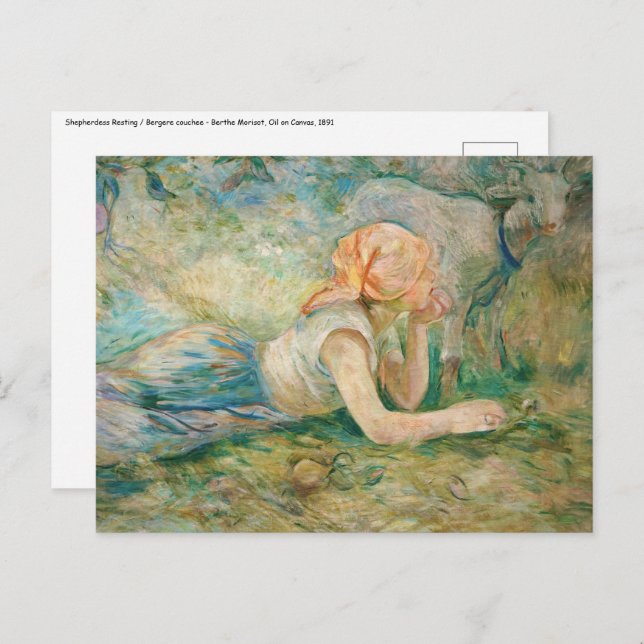 Berthe Morisot - Shepherdess Resting Postcard (Front/Back)