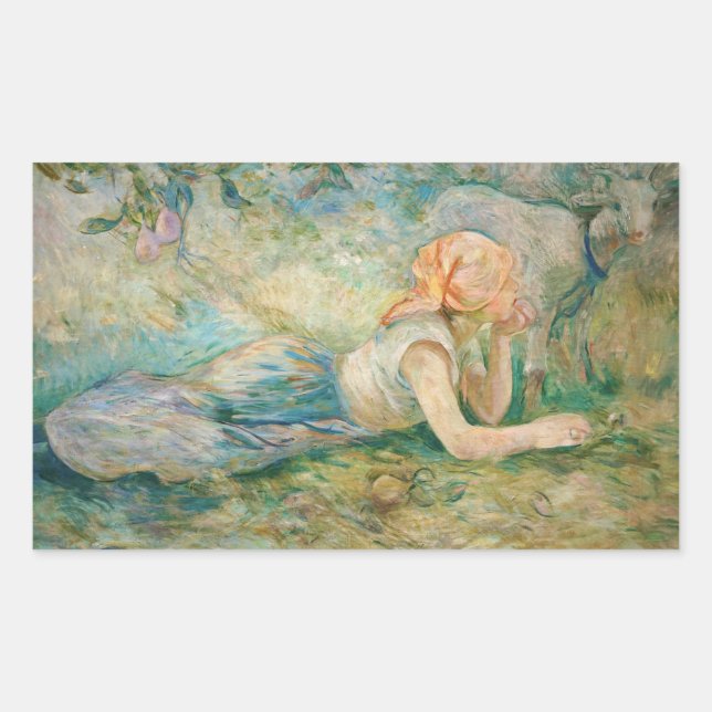 Berthe Morisot - Shepherdess Resting Sticker (Front)