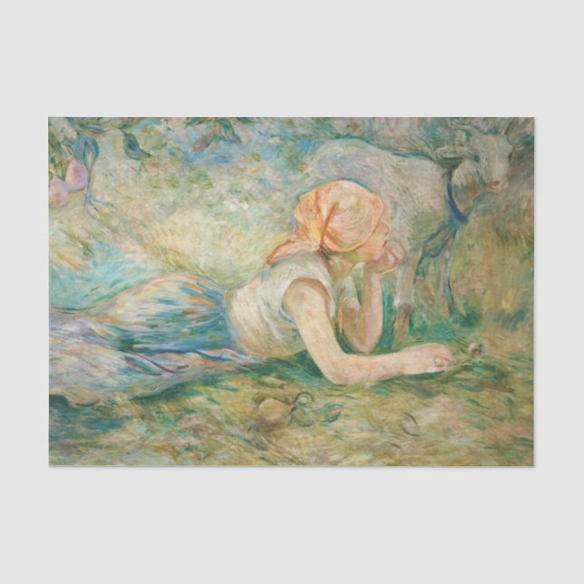 Berthe Morisot - Shepherdess Resting Tissue Paper (Front)