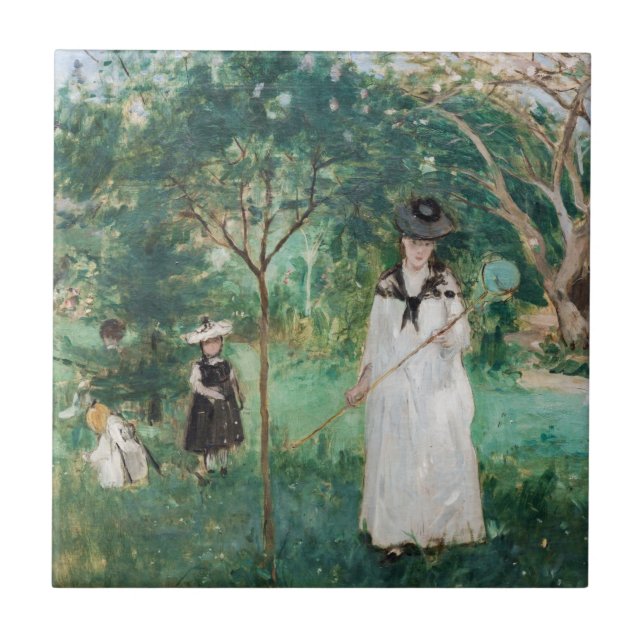 Berthe Morisot - The Butterfly Hunt Tile (Front)