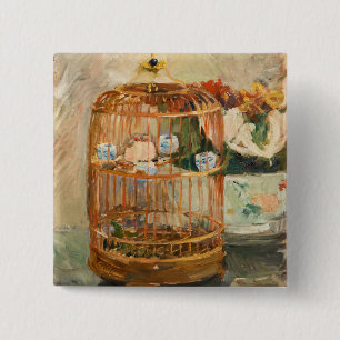 Berthe Morisot - The Cage 2 Inch Square Button