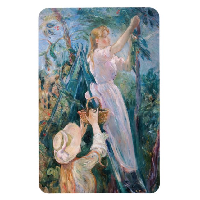Berthe Morisot - The Cherry Picker Magnet (Vertical)