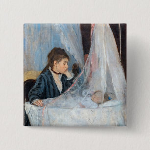 Berthe Morisot - The Cradle 2 Inch Square Button
