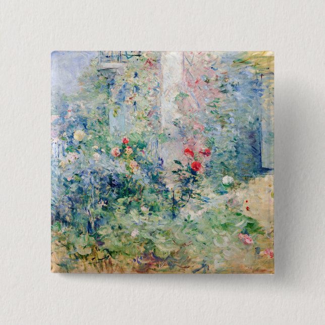 Berthe Morisot - The Garden at Bougival 2 Inch Square Button (Front)