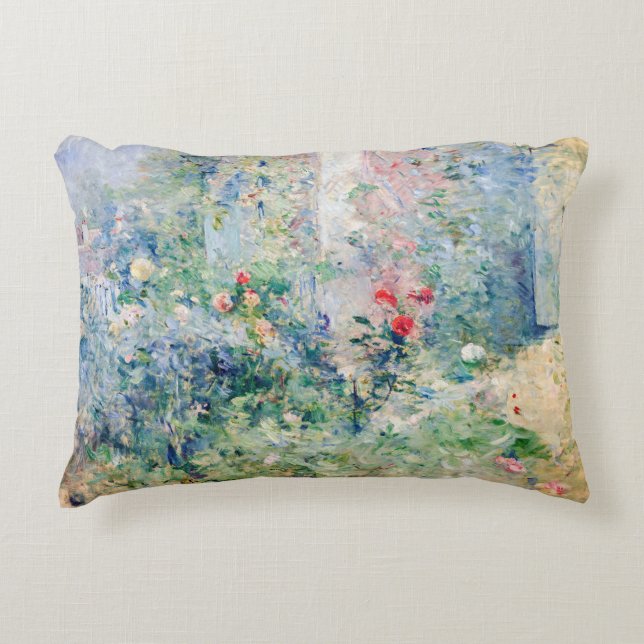Berthe Morisot - The Garden at Bougival Accent Pillow (Front)