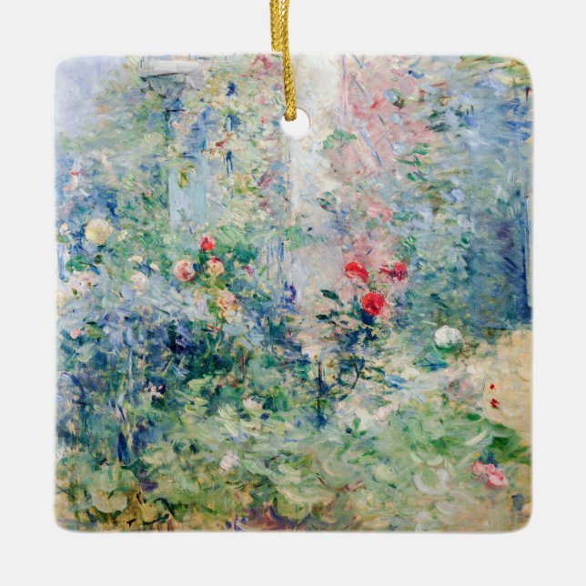 Berthe Morisot - The Garden at Bougival Ceramic Ornament (Front)