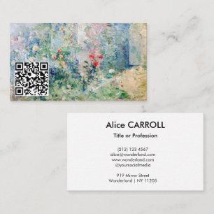 Berthe Morisot - The Garden at Bougival - QR Code Business Card