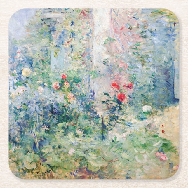 Berthe Morisot - The Garden at Bougival Square Paper Coaster (Front)