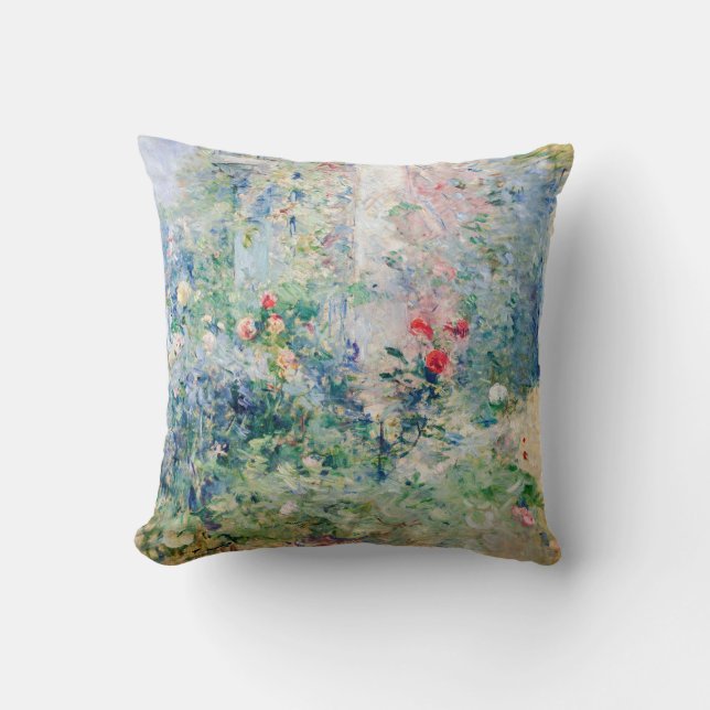 Berthe Morisot - The Garden at Bougival Throw Pillow (Front)