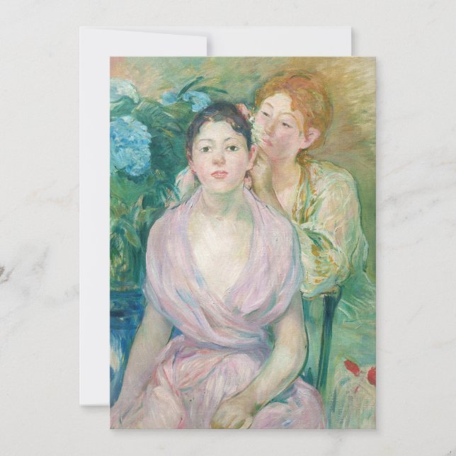 Berthe Morisot - The Horstensia / The Two Sisters Invitation (Front)