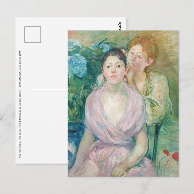 Berthe Morisot - The Horstensia / The Two Sisters Postcard (Front/Back)