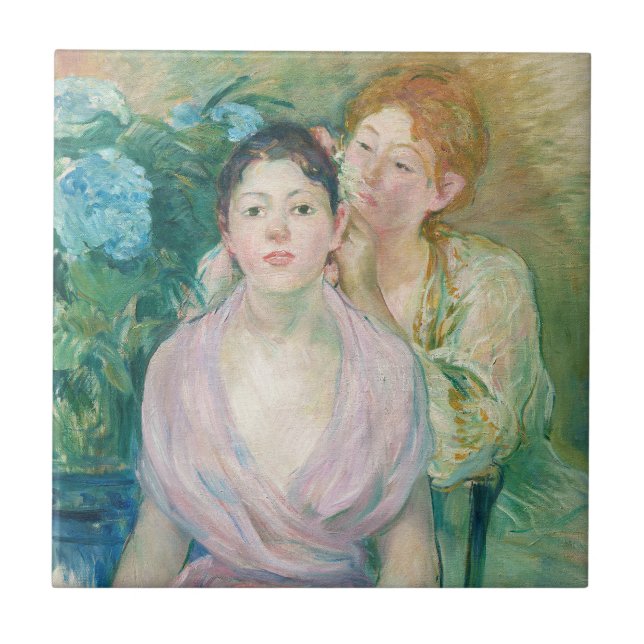 Berthe Morisot - The Horstensia / The Two Sisters Tile (Front)