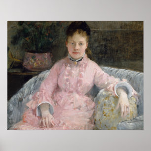 Berthe Morisot - The Pink Dress Poster