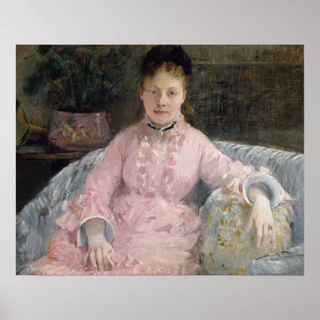 Berthe Morisot - The Pink Dress Poster (Front)
