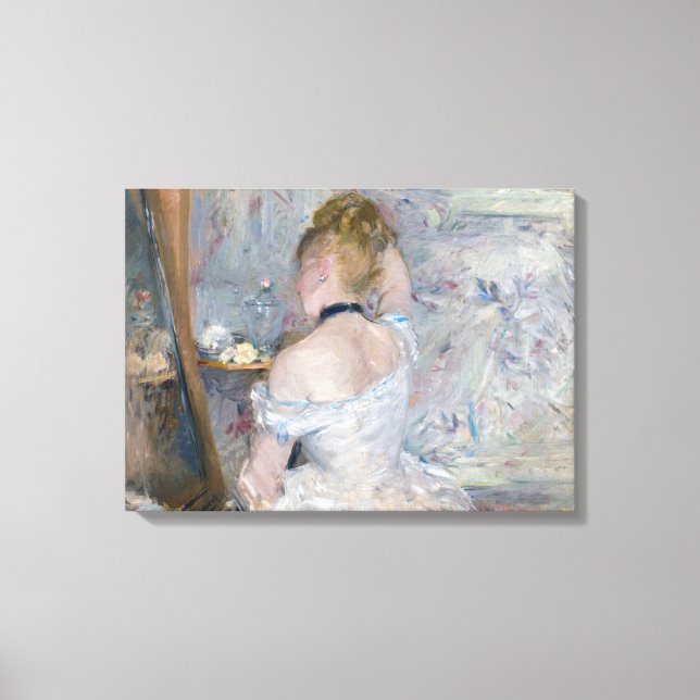 Berthe Morisot - Woman at Her Toilette Canvas Print (Front)