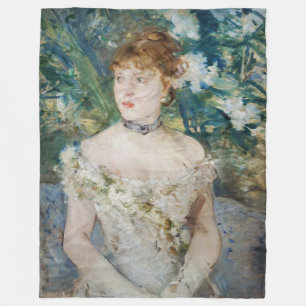 Berthe Morisot - Young Girl in a Ball Gown Fleece Blanket