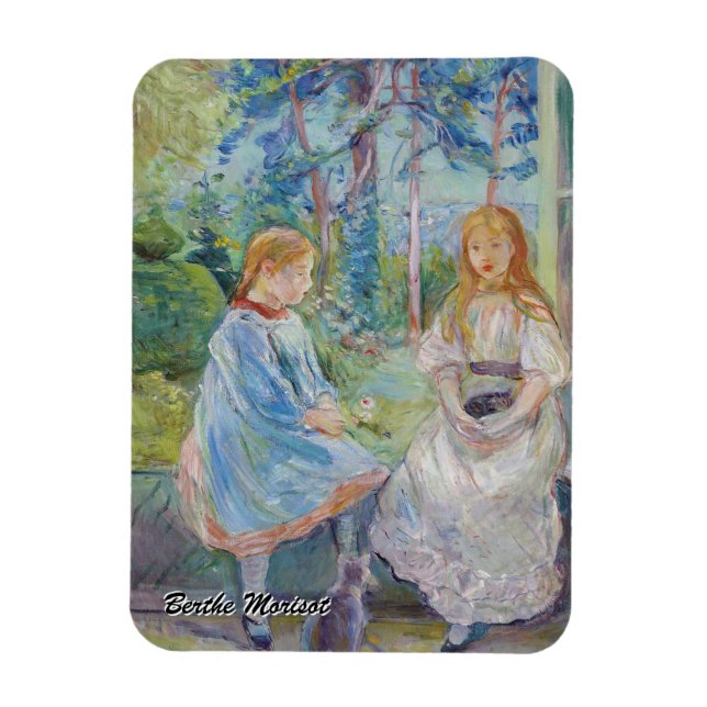 Berthe Morisot - Young Girls at the Window Magnet (Vertical)