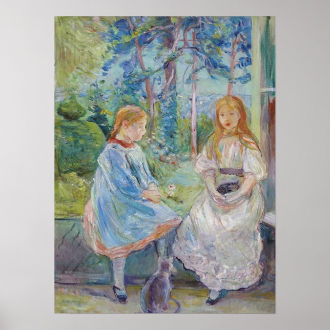 Berthe Morisot - Young Girls at the Window Poster (Front)