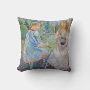 Berthe Morisot - Young Girls at the Window Throw Pillow
