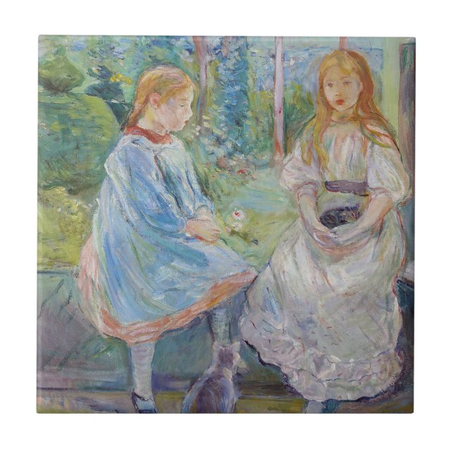 Berthe Morisot - Young Girls at the Window Tile (Front)