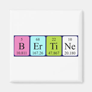 Bertine periodic table name magnet