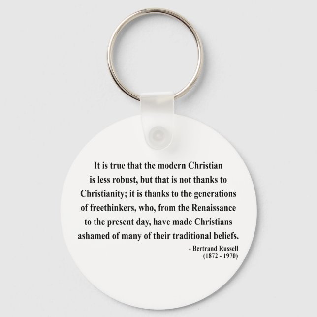 Bertrand Russell Quote 6a Keychain (Front)