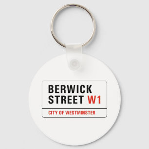 Berwick Street, London Street Sign Keychain