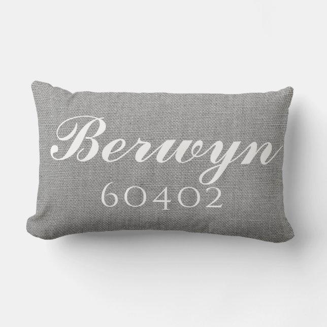 Berwyn, Illinois Zip Code Lumbar Pillow (Front)