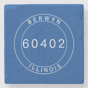 Berwyn, Illnois Zip Code Stone Coaster
