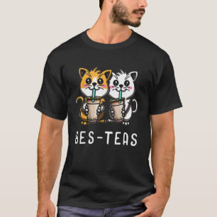 Bes Teas Cat Bubble Milk Tea Domestic Cat Boba Te T-Shirt