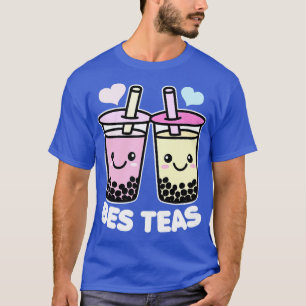 Bes Teas Cute Kawaii Bubble Tea Pun Besties T-Shirt