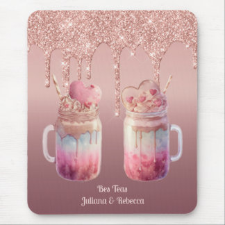 Bes Teas Yummy Boba Bubble Milk Tea Dessert  Mouse Pad