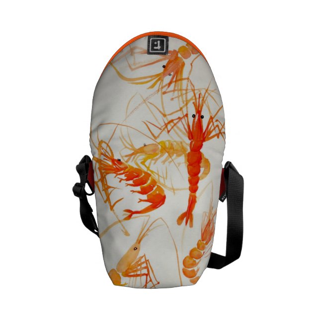 Besace Copie chinoise originale d'aquarelle de crevette (Dos droit)
