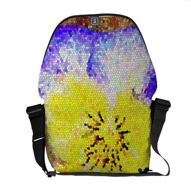 Besace Sac messenger à Rickshaw en verre souillé de (Dos droit)