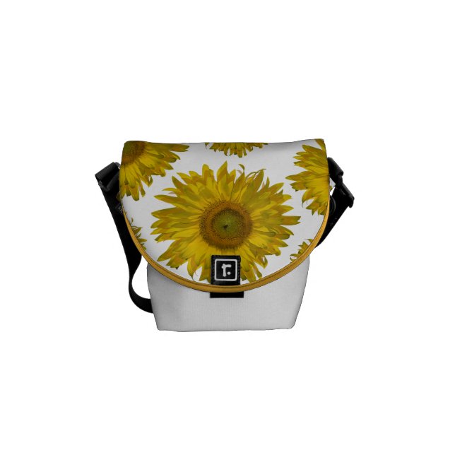 Besace Sac messenger dispersé à Rickshaw de tournesols (Devant)