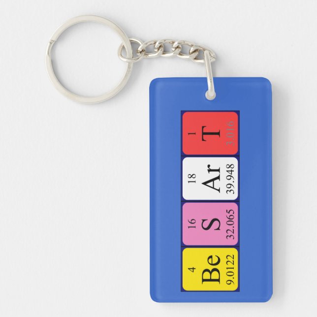 Besart periodic table name keyring (Front)